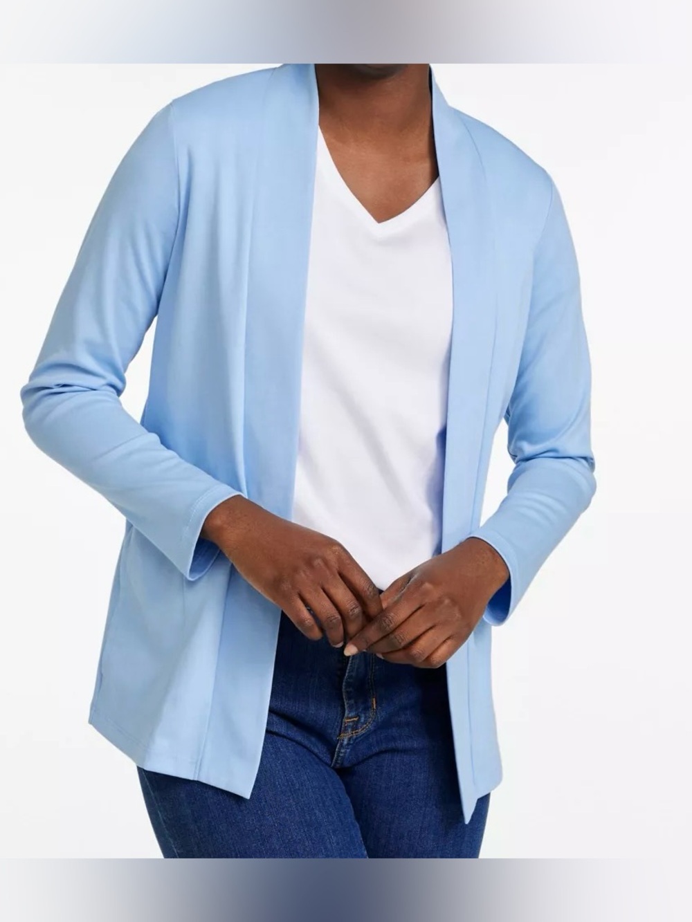 L.L. Bean Pima Cotton Open Front Cardigan